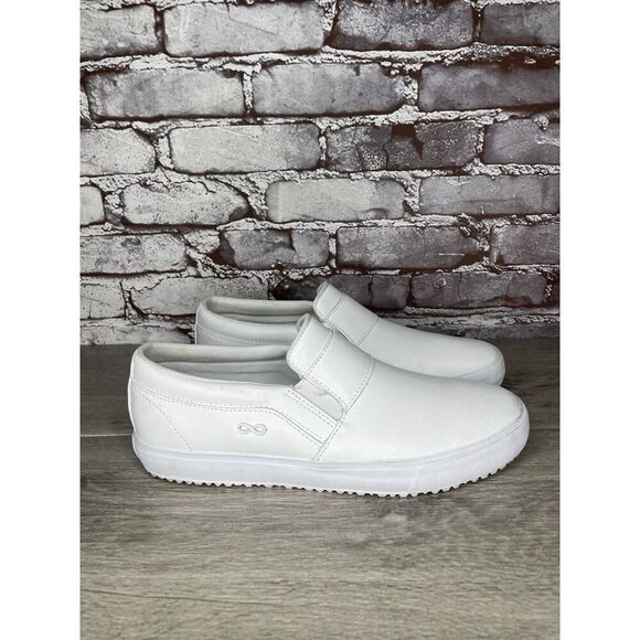 Infinity By Cherokee White Leather Slip Resistant Slip On Shoes Women 10M US/42 - Picture 14 of 16
